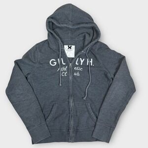 Gilly Hicks Sydney Gray Athletic Club Zip Up Hoodie Sweatshirt Women's Large